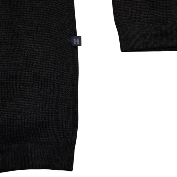 Tommy Hilfiger Sweater Italy Black Crewneck Classic Business Casual Office 2XL - Picture 4 of 9